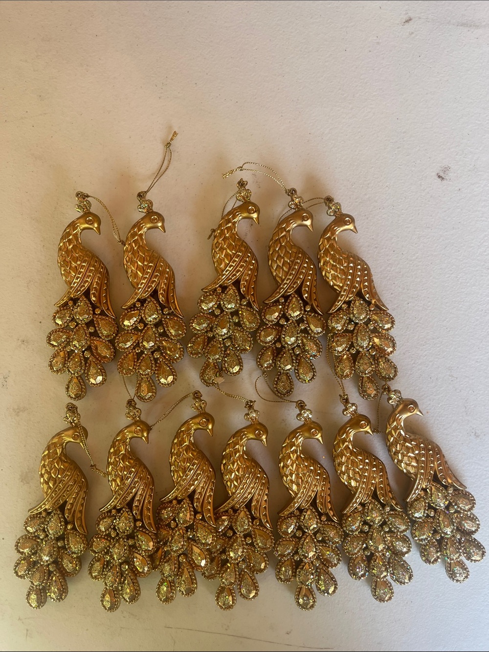 Vintage Pier 1 Imports Peacock Ornaments